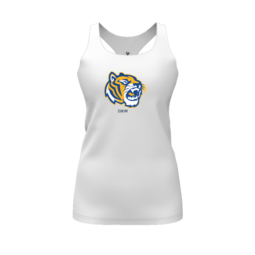 [CUS-DFW-RCBK-PER-WHT-FYS-LOGO2] Racerback Tank Top (Female Youth S, White, Logo 2)