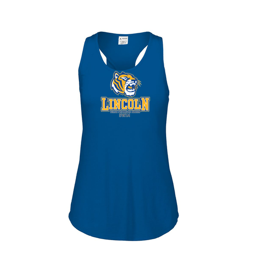 [FT0TUBRY-FAS-LOGO1] Ladies Tri Blend Tank Top (Female Adult S, Royal, Logo 1)