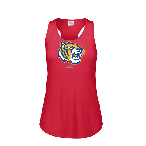 [FT0TUBRD-FAS-LOGO2] Ladies Tri Blend Tank Top (Female Adult S, Red, Logo 2)