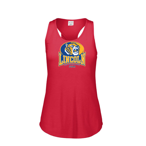 [FT0TUBRD-FAS-LOGO3] Ladies Tri Blend Tank Top (Female Adult S, Red, Logo 3)