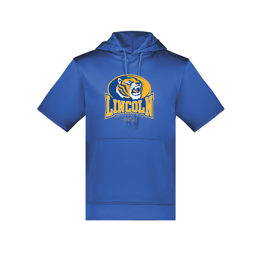 [6871.060.S-LOGO3] Men's Dri Fit Short Sleeve Hoodie (Adult S, Royal, Logo 3)