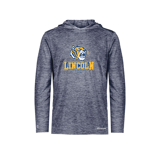 [FOLHCGNV-AS-LOGO1] Decker Men's Charge Hoodie (Adult S, Navy, Logo 1)