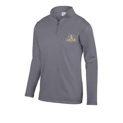 [FOLQFFGY-AS-LOGO1] Decker Men's FlexFleece 1/4 Zip (Adult S, Gray, Logo 1)