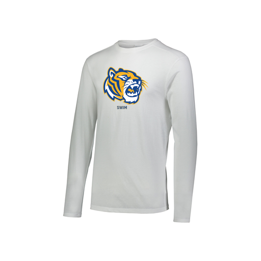 [FTLCUBWH-YS-LOGO2] Decker Youth Tri-Blend T-Shirt - Long Sleeve (Youth S, White, Logo 2)