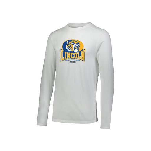 [FTLCUBWH-YS-LOGO3] Decker Youth Tri-Blend T-Shirt - Long Sleeve (Youth S, White, Logo 3)