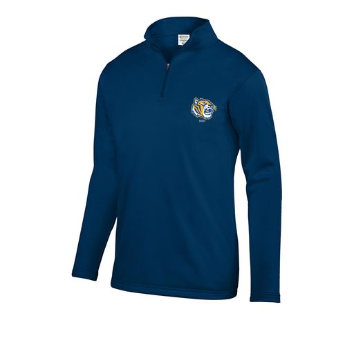 [FOLQFFNV-YS-LOGO2] Decker Youth FlexFleece 1/4 Zip (Youth S, Navy, Logo 2)