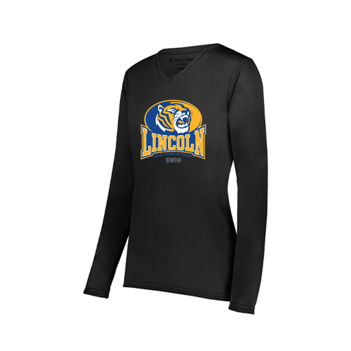 [222824.080.S-LOGO3] Ladies LS Smooth Sport Shirt (Female Adult S, Black, Logo 3)