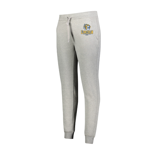 [229748.017.XS-LOGO1] Ladies 60/40 Fleece Jogger (Female Adult XS, Silver, Logo 1)